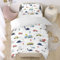 CINYE Housse De Couette 120×150cm pour Garçon Enfants Parure De Lit 1 Personne avec Une Taie d'oreiller 40×60cm Imprimé en 3D Voiture Dinosaures 100% Microfibre