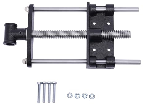 7 Zoll Vorderzange, Spannzange für Hobelbank, Holzbearbeitung Metallklammer, Schraubstock Holz mit Schrauben, Schraubzwingen für die Werkbank, 37cm Länge, für Hobeln, Sägen, Stämme, Holz