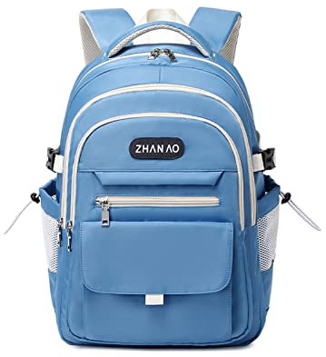 Freizeitrucksäcke for Mädchen, College-Schultasche, Jungen, Tagesrucksäcke for Teenager, Studenten, Tagesrucksäcke, Büchertasche, passend for 15,6-Zoll-Laptop, Reisen, Frühlingsausflüge, Camping, Eink