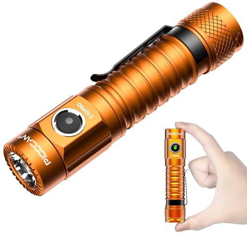PIOOCAN S10Pro LED Taschenlampe Extrem Hell, 2500 Lumen Taschenlampe LED Aufladbar USB Taktische Taschenlampen Klein Batteriebetrieben, Wasserdicht Flashlight für Outdoor Camping Notfäll Wandern