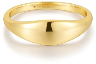 ANIA HAIE Damen Ring CHIC Creator Dome Plain aus 925 Sterling Silber, inkl. Geschenkverpackung