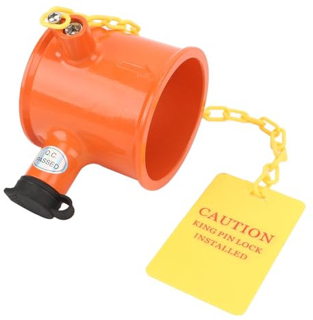 Bloqueo de Pasador de Quinta Rueda de Remolque de Aluminio de 74mm, Etiqueta de Advertencia de Aleación, Bloqueo de Enganche Antirrobo de Quinta Rueda para RV, Barco y Campamento