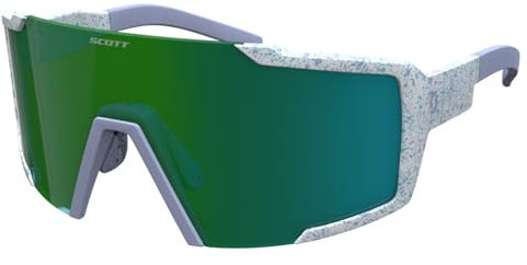SCOTT Sunglasses Shield, terrazzo White, Green Chrome, 2753807820121