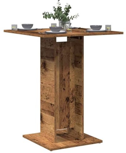 LAPOOH Bistrotisch Altholz-Optik 60x60x75 cm Holzwerkstoff, Stehtisch, Balkontisch, Partytisch, Biertisch, Beistelltisch, Bierkasten Tisch - 856022