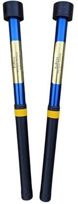 KaKesa Steelpan Mallets, Double Second Steel Drum Sticks, Anodized Aluminum Blue