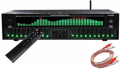 Égaliseur Numérique De 31 Bandes, EQ Stéréo Graphique, Analyseur De Spectre Musical, Décodage Audio Numérique Bluetooth 5.4 Coaxial Optical, Réduction Du Bruit, Pour L'enregistrement Studio / Stage DJ