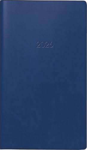 BRUNNEN Taschenkalender Mod. 758 '26 | A6, Kunststoff, dunkelblau