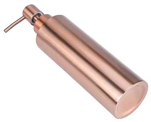304 Stainless Steel, Rose Gold Bottle Dispenser Stainless Steel Rose Gold Copper 0 Pump Refillable Liquid Hand for Bathroom Bottle (250ml) (350ML)