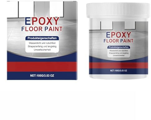 Xunzhi Epoxy Colored Sand Floor Paint,High-Gloss Marble Effect Epoxy Floor Coating,Colored Sand Self Leveling Flat Paint,E/poxy Waterproof Floors P/aint,Imitation Marble P/aint(Gray,100g with Brush)