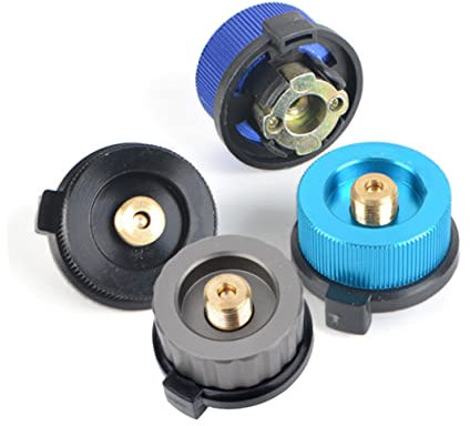 Toyvian Camping Cookware Gas Stove Connector Head Split Type Adaptor Transfer Nozzle for Flat Long Tank Bbq Stove