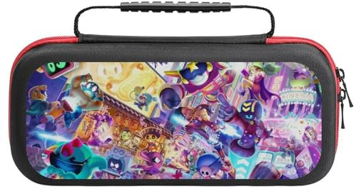 Nintendo Switch 2 Brawl Stars Tragetasche​ | All-in-One ​Koffer Für Nintendo Switch​ Mit ​OLED Schutz​ & Platz Für 20 ​Spiele​ | Stoßfeste ​Switch Schutzhülle​ Mit Reißverschlussfach Für ​Controller,