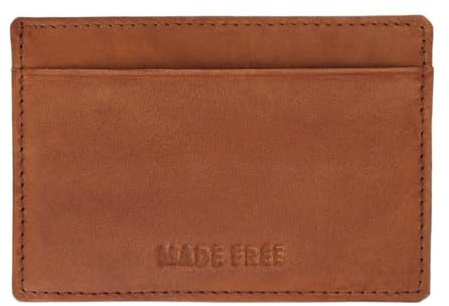 Made Free Leather Card Wallet, Camel