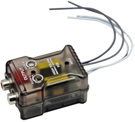 LeeQinersw High to Low RCA Converter 2 Channel Car Audio Speaker Wire to RCA Line Output Converter, Audio Impedance Converter