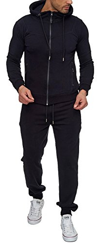 Reslad Trainingsanzug Herren Jogginganzug für Männer Sportanzug Freizeitanzug Jogginghose + Zip Sweatshirt Oberteil RS-5063