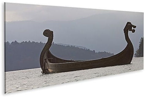 islandburner Bild auf Leinwand Wikinger Schiff In Walchensee Bilder Wandbilder Poster