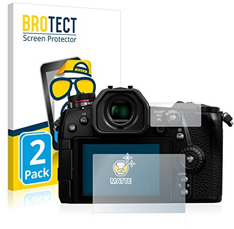 BROTECT Entspiegelungs-Schutzfolie für Panasonic Lumix DC-G9 (2 Stück) Matte Displayschutz-Folie, Anti-Reflex, Anti-Fingerprint