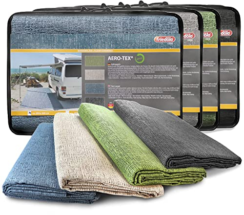 Primaflor Vorzeltteppich - AEROTEX, Grün, 2,50m x 3,00m, Viele Größen und Farben, Wasserdurchlässiger, Atmungsaktiver Zeltboden inkl. Tragetasche, Outdoor Teppich für Camping, Wohnmobil Bodenmatte