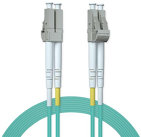 ipolex Cavo patch in fibra LC a LC multimodale, cavo fibra ottica 10Gb OM3, cavo Internet in fibra ottica duplex 50/125μm jumper fibra ottica LSZH per transceiver MMF SFP/SFP+, 25 metri, 1-Pack.
