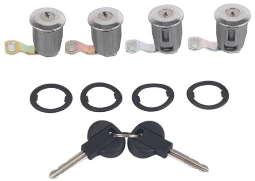 KIMISS Car Door Lock Set with Keys Barrel Lock 252522, 9170.G3, 9170.CW Metal Door Barrel Lock Set Car Door Lock Barrel Set with Keys for Partner Berlingo Xsara (#2)