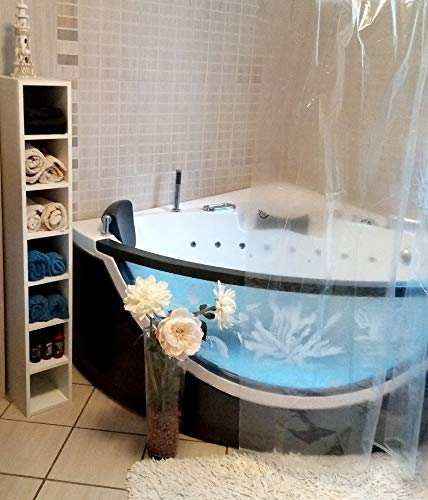 Kleine Wolke Henny Clear Transparente Multicolor Cortina de Ducha de plástico (PEVA) 180x200cm.