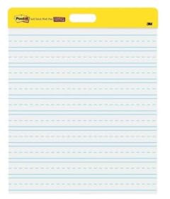Post-it Super Sticky Wall Staffelei-Pad, 50,8 x 58,4 cm, 20 Blatt/Pad, 2 Pads (566PRL), tragbares weißes Primärliniertes Premium Flipchart-Papier, Rollen für Tragbarkeit, Hängen mit Command Strips
