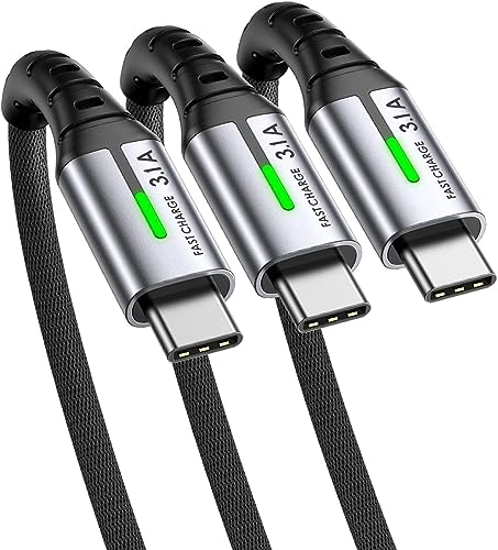 INIU USB C Charger Cable, [3 Pack 0.5+2+2m] USB A to USB C 3.1A Fast Charging, Braided Phone Charger Type C Cable for iPhone 17 16 15 Pro Max Samsung Galaxy S25 S24 S23 Switch PS5 Huawei Pixel 9 etc