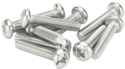 M3 (3mm x 30mm) Pozi Pan Head Machine Screws - A2 Grade Stainless Steel (Pack of 20)