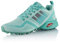 Fusskleidung® Damen Herren Wanderschuhe Atmungsaktive Trail Running Trekkingschuhe Hellblau EU 39