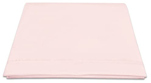 Pizuna Coton Peigné Drap Plat 2 Personnes 270x310 cm Rose Clair, 100% Coton Longue Tige 400 Fils Armure Satin Drap Plat de Luxe avec Ourlet élégant (Drap Plat pour Lit Rose Clair)