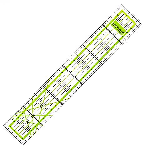 GUANGJIA Clear Sewing Ruler Acrylic Patchwork Sewing Tool with Double-Coloured Grid Lines DIY Quilting for Measuring and Cutting (1)