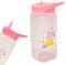 Pepa Pig Gourde à paille pour enfants 420ml| Bouteille d'eau de sport sans BPA, bouteille en plastique Rose avec couvercle rabattable pour enfants, école, pique-nique 6+M
