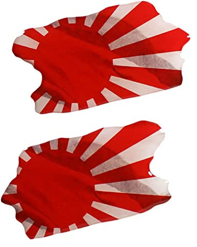 BIKE-label Adesivo 3D con bandiera del Giappone Rising Sun, 70 x 37 mm, per auto, moto, X300644VA