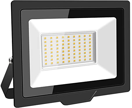 Willpower LED Strahler Außen 50W 5000LM LED Scheinwerfer 3500K Warmweiß IP66 Wasserdicht LED Außenstrahler Fluter Flutlicht Aussenlampe für Garage Flur Garten Innenhöfe Hotel Sportplatz Hinterhof