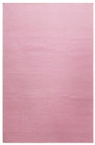 Wecon Home Robuster Green Looop Kelim Baumwoll-Teppich für Wohnzimmer, Schlafzimmer, Esszimmer, Kinderzimmer und Flur - Nizza (80 x 150 cm, Altrosa)