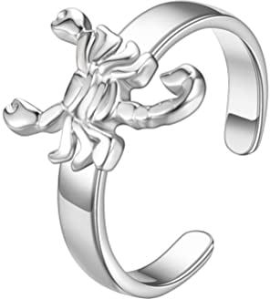 PAURO Damen Edelstahl 12 Horoskop Astrologie einstellbare einfache Sternzeichen Ringe Skorpion