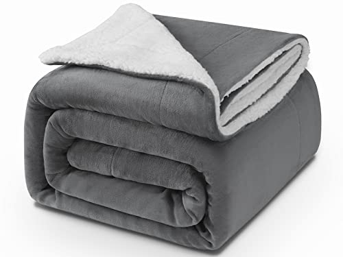 KANKAEU Kuscheldecke 130x160 cm, Flauschige Sherpa Decke für Sofa, Dicke Kuscheldecke warm, perfekte Winterdecke Pflegeleicht, kuscheldecke flauschig für Gemütlichkeit