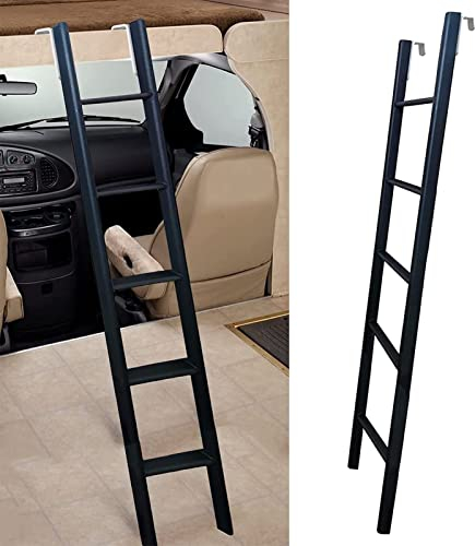 Etagenbett Leiter Metall RV Etagenbett Leiter Ersatz - 5 Stufen, Einstellbare Autokandat -Loft -Stiefleiter, Raumsparende Zwillingskletternleitern für Schlafsaal, Bibliothek, Zuhause