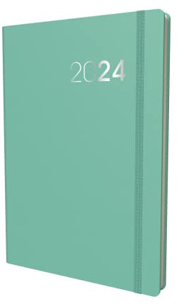 Collins Legacy Terminplaner 2024, A5, Tagesansicht, Terminplaner und Terminplaner, Januar bis Dezember 2024, Tagesplaner, Minze, CL51.61-24