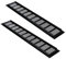Griglia di ventilazione interna in lega di alluminio, 80 mm x 450 mm, presa d'aria nera per armadio da cucina, accessorio per armadio (2 pezzi)