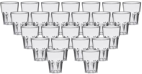 SPARKLERS CLUB Lot de 24 Verres à Shooter Transparent contenance 4cl - Verre Incassable en SAN, Prise en Main facile, Verre à Shooter pour soirée et évènements - LIVRAISON 24/48H