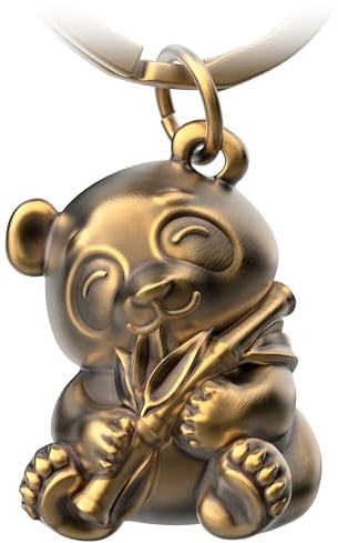 FABACH Porte-clés Panda Tao - Joli Ours Porte-bonheur Pour Femme - Cadeau Pour Meilleure Amie et Amateurs d'Ours, Bronze, Moderne