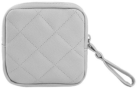 Sanitary Napkin Storage Bag Menstrual Cup Pouch Nursing Pad Pouches Tampon Bags Feminine Product Pouches Mini Makeup Bag for Women Girls Grey