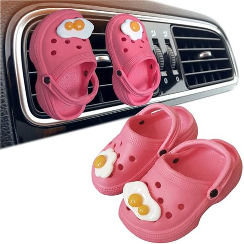 Car Air Freshener Aromatherapy Diffuser Clog Vent Clip Decoration (Rose)