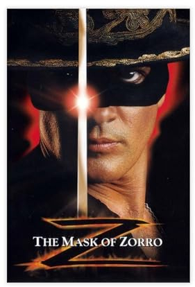 Filmposter The Mask of Zorro, Leinwand-Poster, Wandkunst, Dekordruck, Gemälde für Wohnzimmer, Schlafzimmer, Dekoration, ungerahmt, 30 x 45 cm, 5 Stück