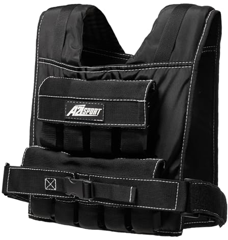 A2Z SPORT® Gewichtsweste 20kg - Gewichtsweste Verstellbar Herausnehmbare Metall-Gewichte 1-20kg Gewichtsweste mit Gewichten - Weighted Vest Trainingsweste Herren Damen für Krafttraining