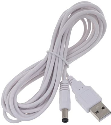 yanwuwa 3M USB to 5.5x2.5mm 5V Charging Cable for Mini Fans, Desk Lamps, Routers, Bluetooth Speakers