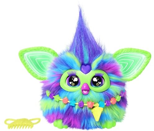 Hasbro Furby Galaxy Elektronisches Plüschtier für Kinder und Mädchen ab 6 Jahren, Plüsch mit Lichtern, Geräuschen und 5 Sprachmodi, Spielzeug für Feiertage zum Sammeln Mehrfarbig