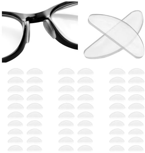 30 Paar Silikon Nasenpads Brille Selbstklebend Set Rutschfeste Brillen Nasenpads D-Förmige Rutschfeste Nasenpads Brillenpads Für Brille Weiche Nasengriffe Für Brillen Sonnenbrillen (1 Mm)