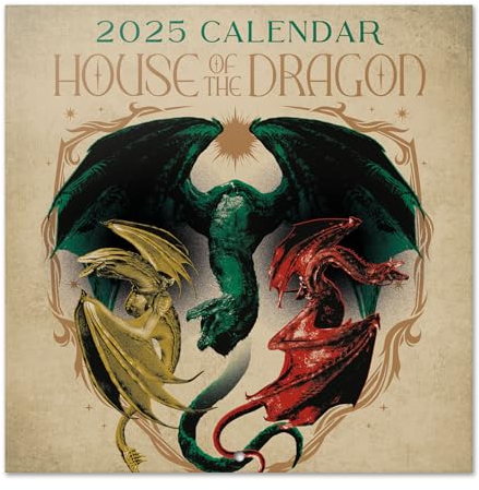 Kalender 2025 Wandkalender 2025 Grupo Erik Game of Thrones House of the Dragon Kalender 2025 Familienplaner 2025 30 x 30 cm Jahreskalender Familienkalender 2025