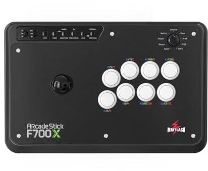 MAYFLASH Bastone da combattimento arcade wireless F700X per Xbox Series, PS4, Switch/Switch 2, Windows e altro. Supporta Bluetooth senza fili, ricevitore 2.4G e connessione cablata